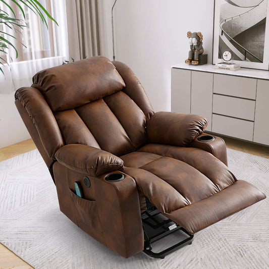 The ochre power lift chair reclines in a reclining position. Ideal for daily use such as relaxation, and naps.
