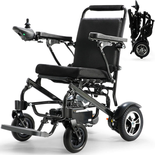 Electric Wheelchair for Adults and Disabled, 25 Miles Range, Ultralight 44LBS, Foldable for Travel, All Terrain.