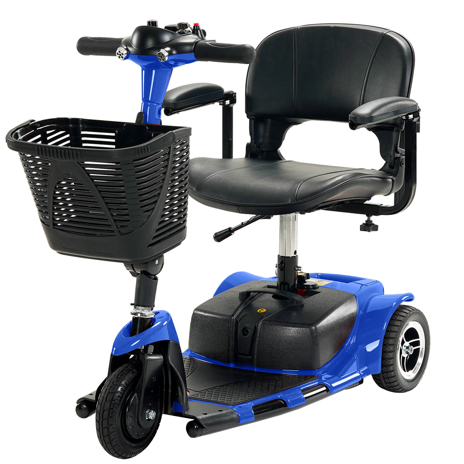 3 Wheel Mobility Scooter, Electric Senior Scooters, Foldable and Compact for Adult Travel, Blue