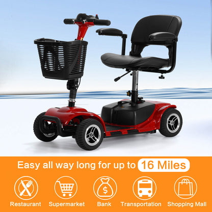 Asjmreye 4-Wheel Electric Mobility Scooter for Seniors