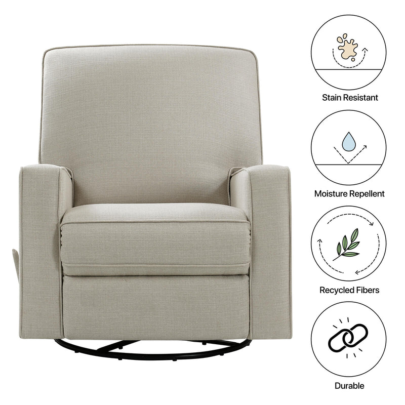 Asjmreye  Nursery Swivel Glider Fabric Manual Recliner Chair