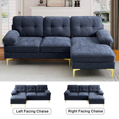 Asjmreye Sectional Sofa Navy Blue