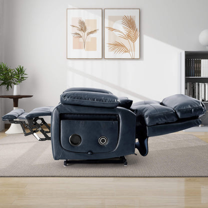 Asjmreye navy power lift recliner chair lays flat.