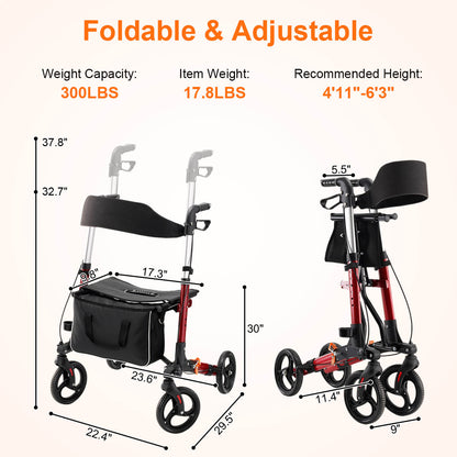 lightweight_foldable_portable_4_wheel_rollator_walker_with_seat_for_seniors_red_size