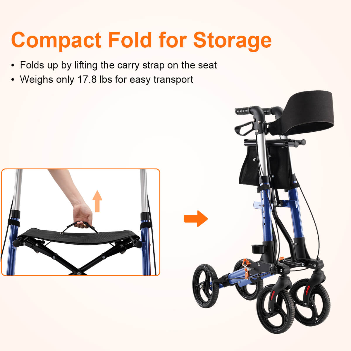 lightweight_foldable_portable_4_wheel_rollator_walker_with_seat_for_seniors_blue