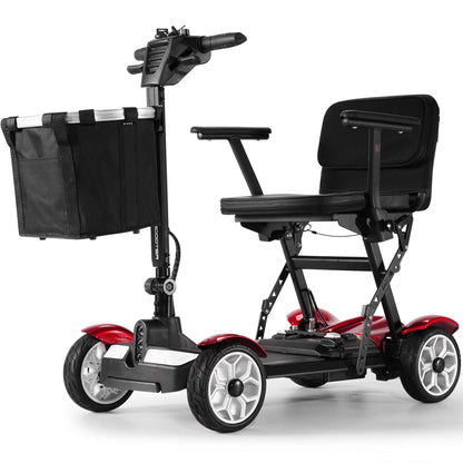 25-Mile All-Terrain Power Mobility Scooter for Seniors with 300lbs Capacity & 3-Second Fold, Ultralight 45lbs