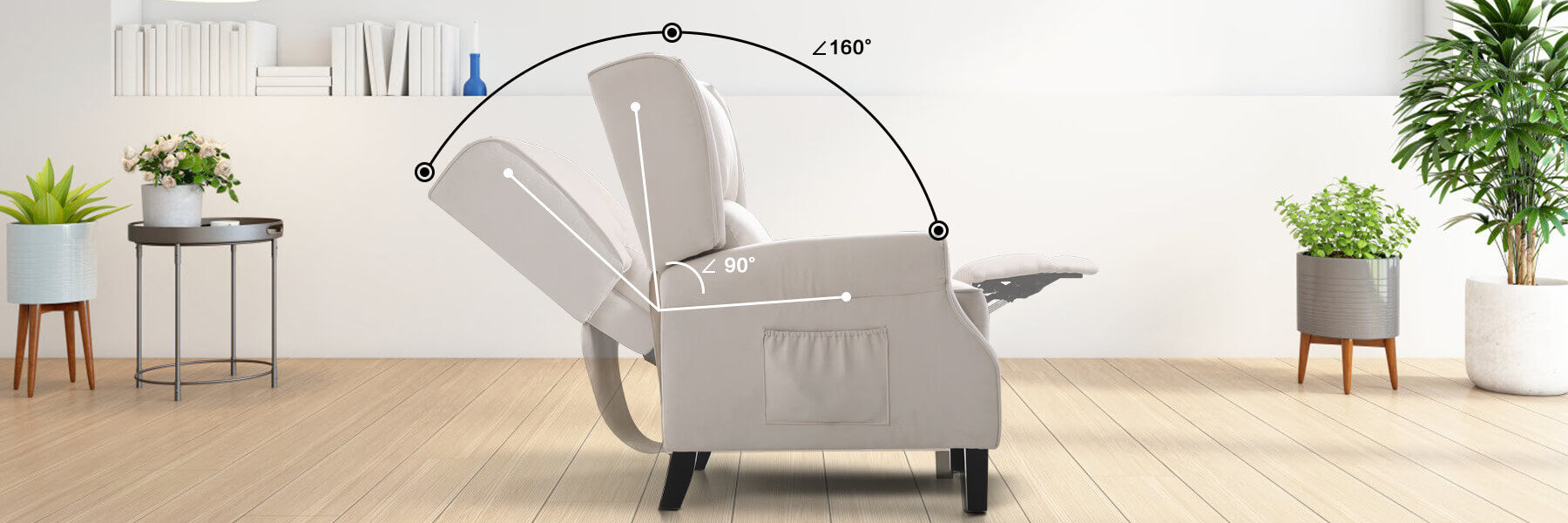 The_wingback_recliner's_backrest_reclines_up_to_160°