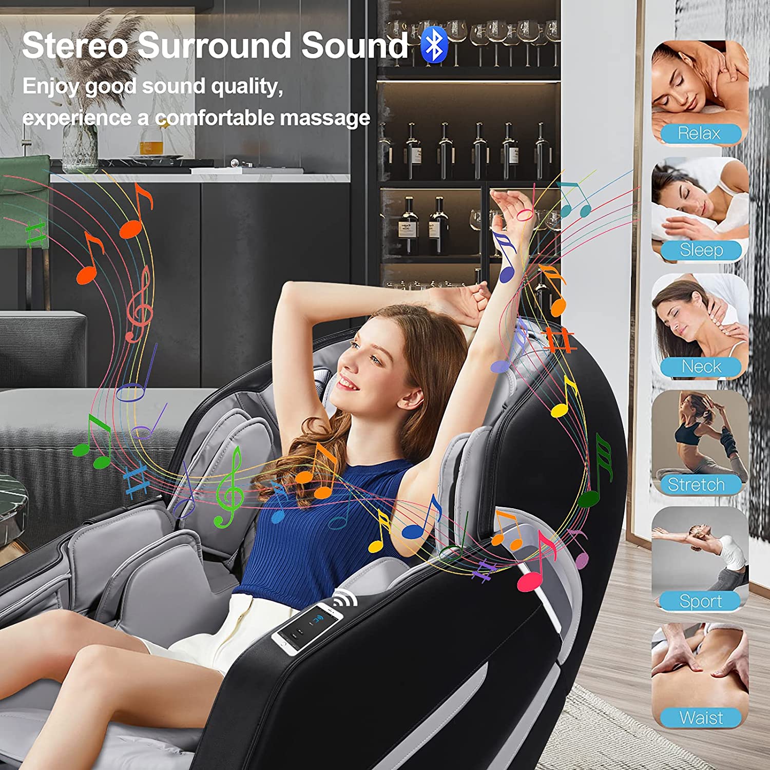 4D Massage Chair, W/ Zero Gravity & Full Body Airbags Massage, Smart Body Scan