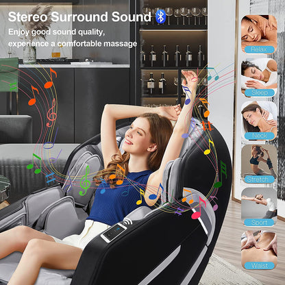 4D Massage Chair, W/ Zero Gravity & Full Body Airbags Massage, Smart Body Scan